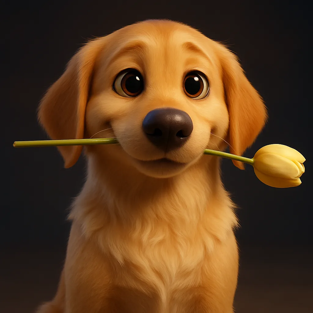 Storybook 3D pet portrait example